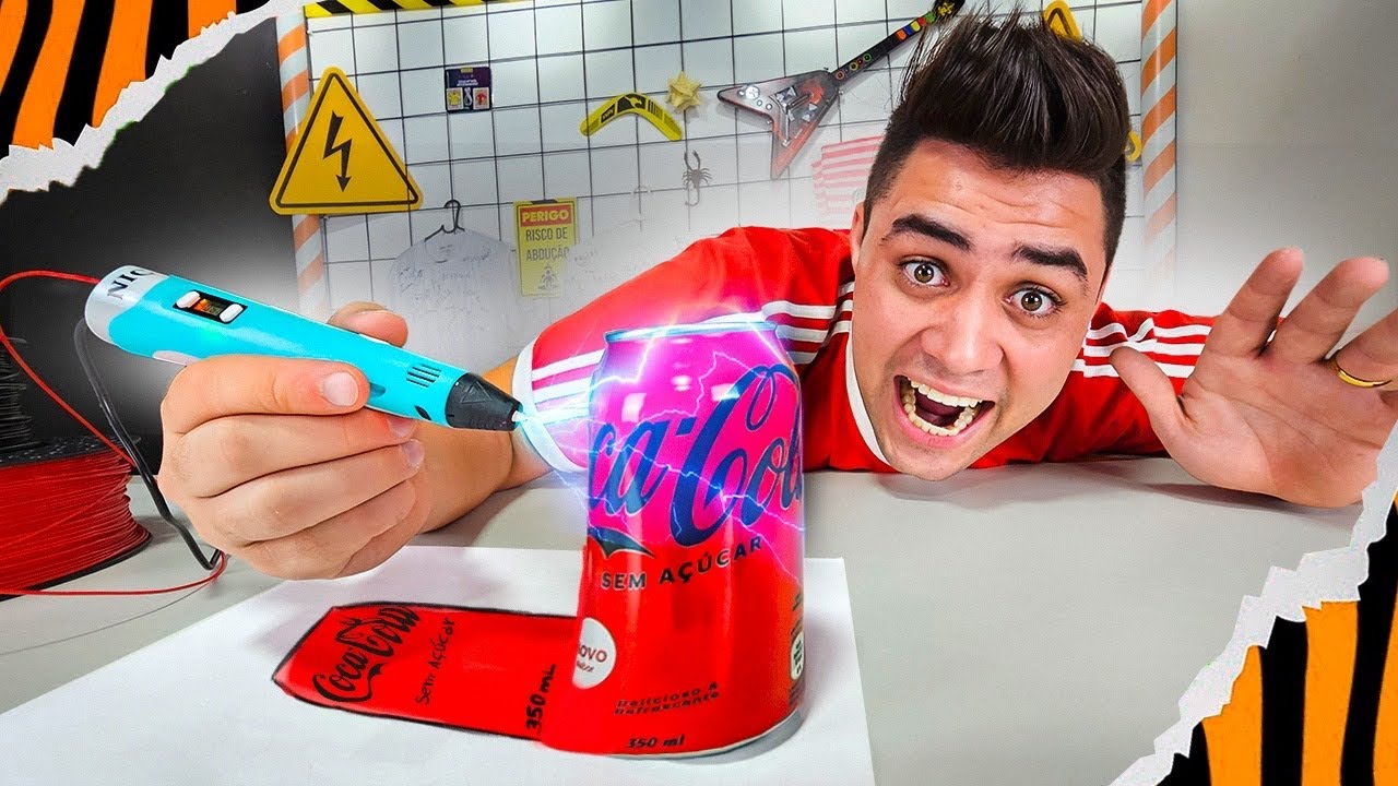 COMPREI UMA CANETA 3D E OLHA O QUE EU FIZ !!!