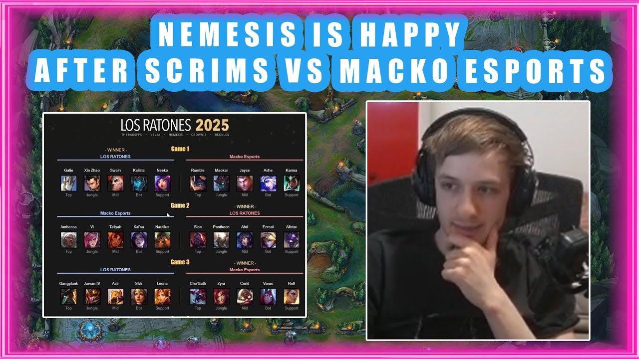 Nemesis is HAPPY After LOS RATONES SCRIMS vs MACKO Esports 👀
