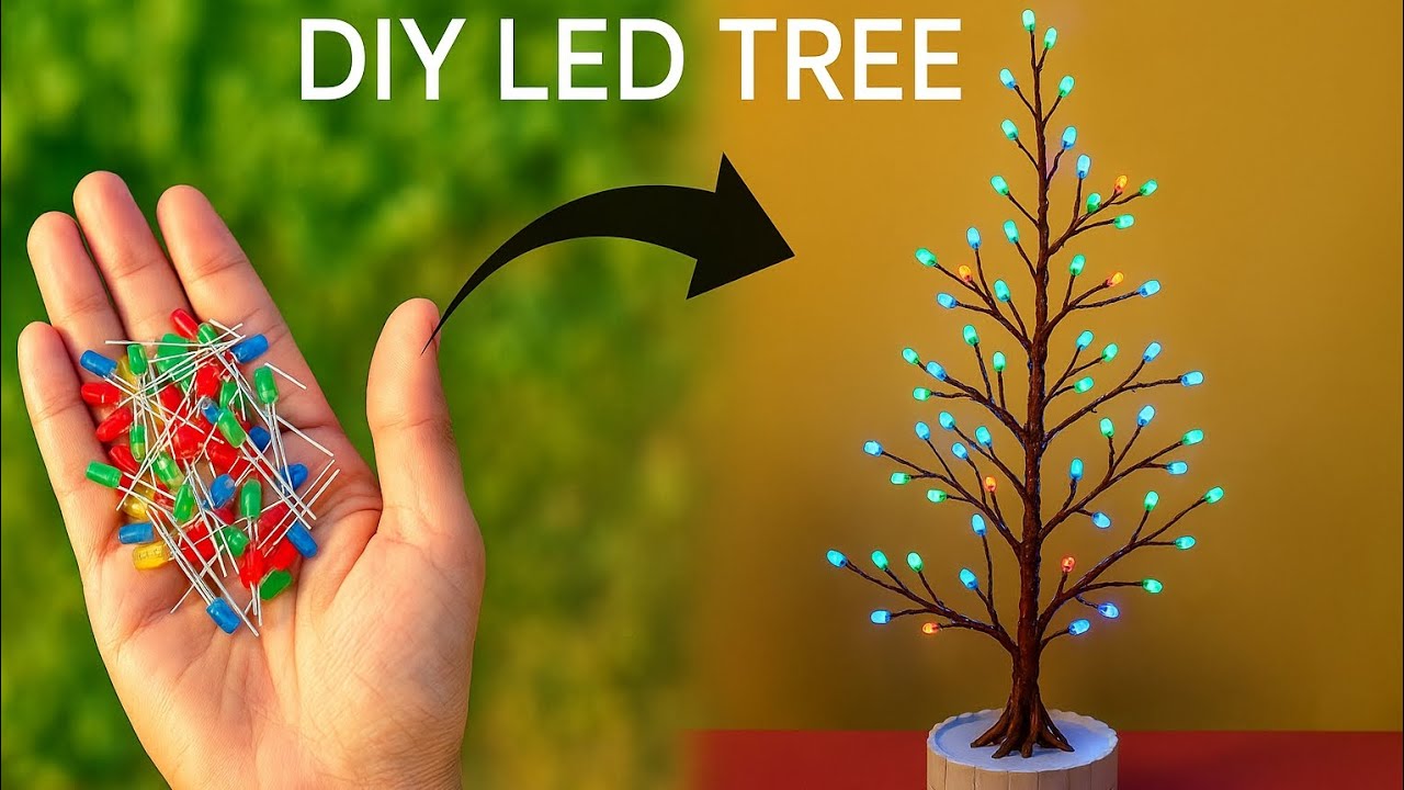 Изготовление светодиодной елки своими руками #ledidea #DIYLEDtree #светодиодныйсвет #украшение #с...