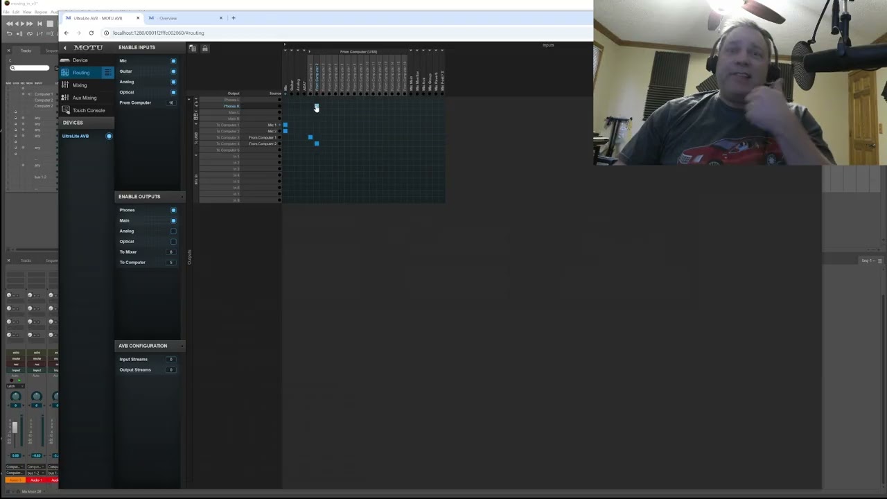 DAW Headphones volume and adjustment concepts.