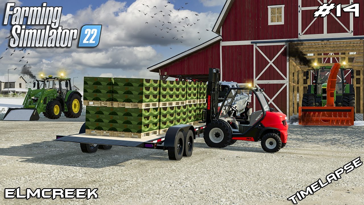 SNOW removal and selling 23.000 liters of LETTUCE | Elmcreek | Farming Simulator 22 | Episode 14