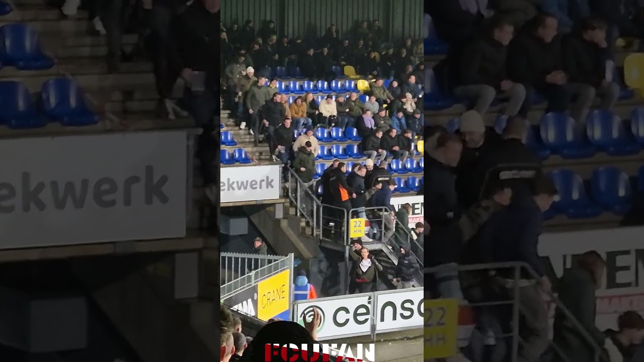 FC Utrecht supporters op het thuisvak mogen naast het uitvak plaatsnemen | RKC Waalwijk-FC Utrecht