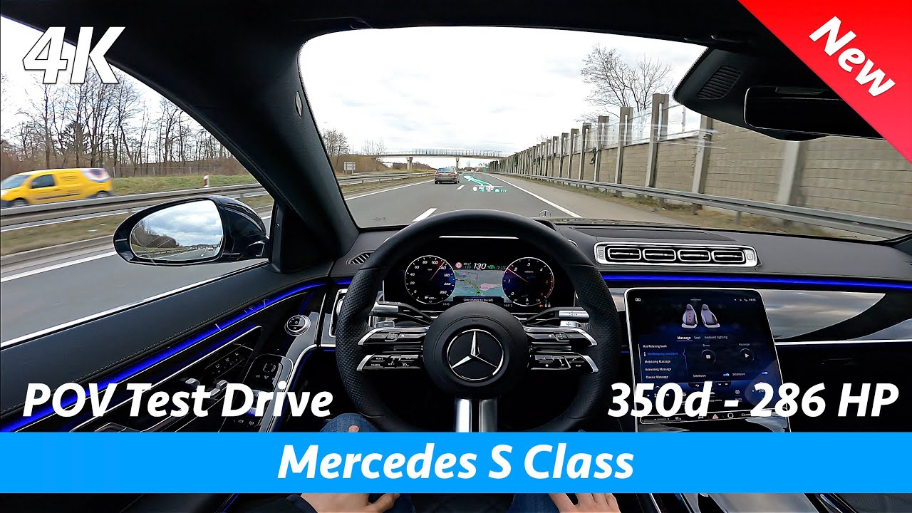 Mercedes S-Class AMG Line 2021 - тест-драйв POV в 4K | HUD, автопилот, 0 - 100 км/ч