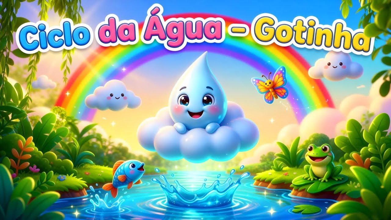 . ✨🌧️ A MÁGICA da Água: A Aventura da Gotinha 💧 | Vamos Aprender Juntos, Pequenos? 🎵👶🌟