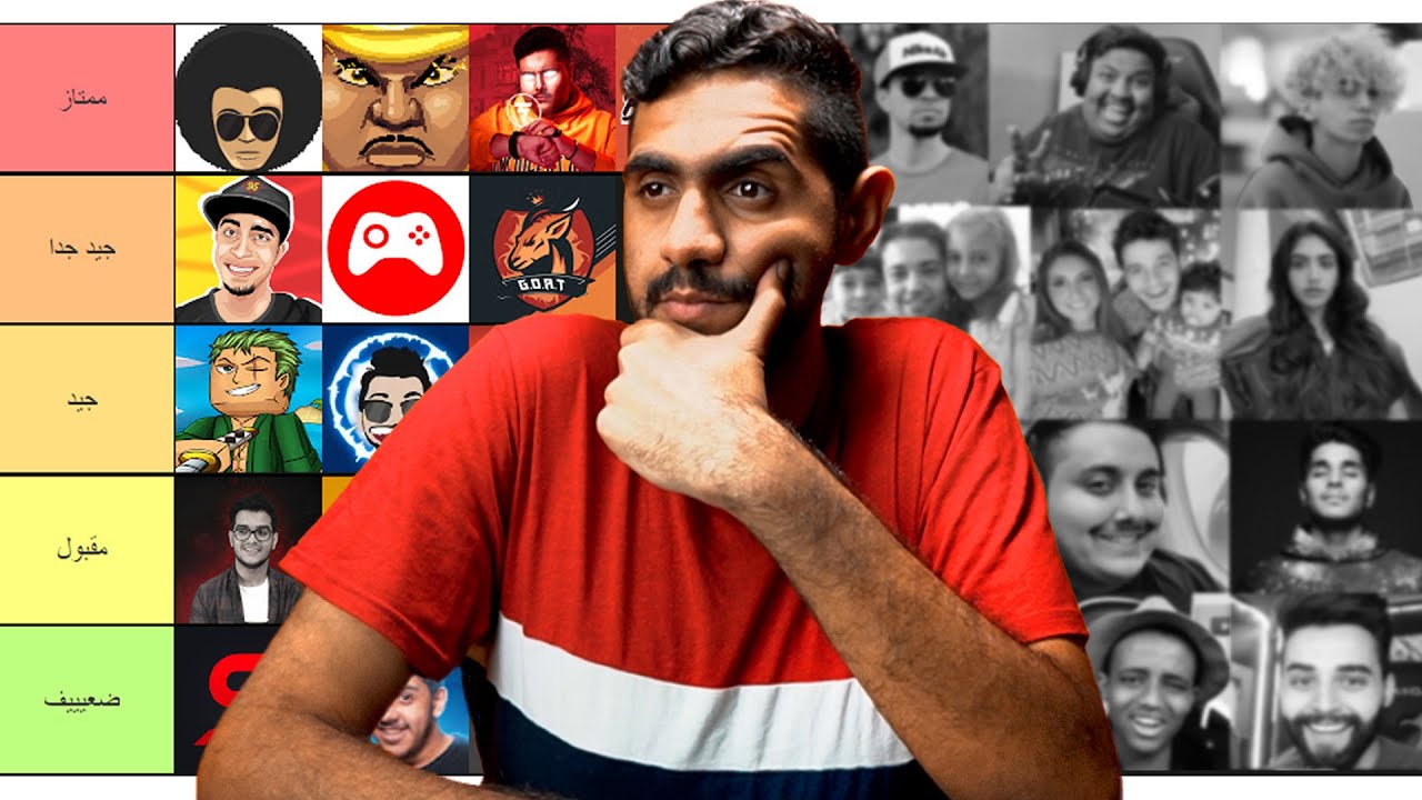 تقيمي لليوتيوبرز العرب (( بدون مجاملات )) 🤔🔥 !!