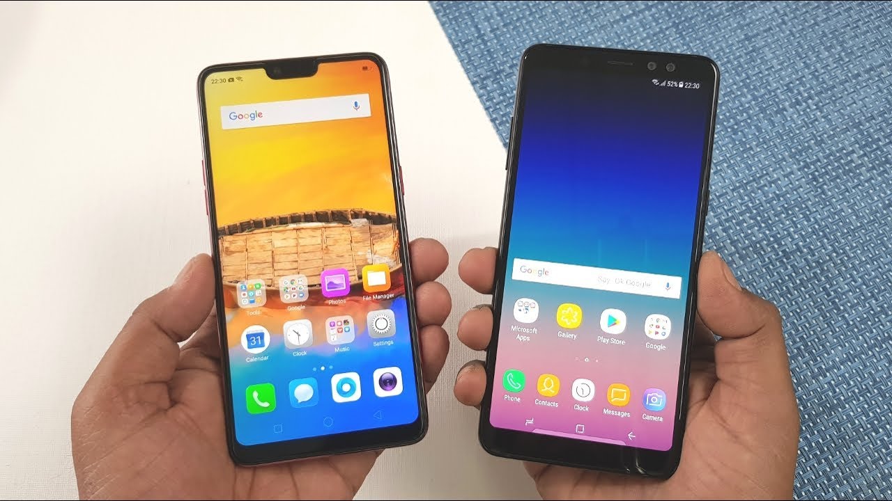 Oppo F7 vs Samsung Galaxy A8+ Speed Test | Which is Faster !