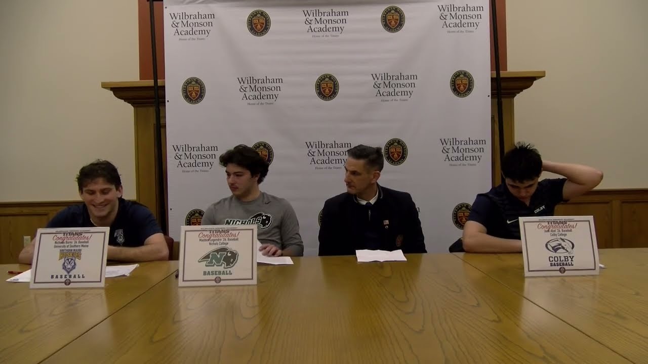 Wilbraham & Monson, Baseball, college signing, 2-12-26