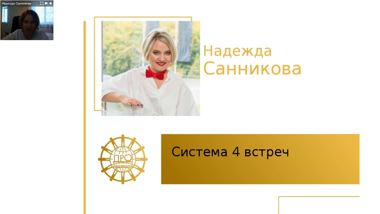Система 4 встреч от Санниковой Н.