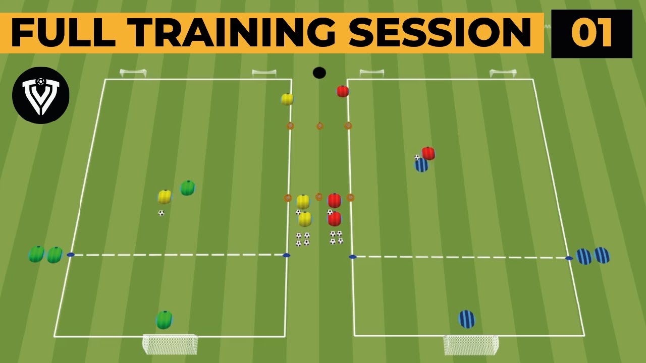 Full Football Training Session 01 | Animated Drills & Games with Audio Guide