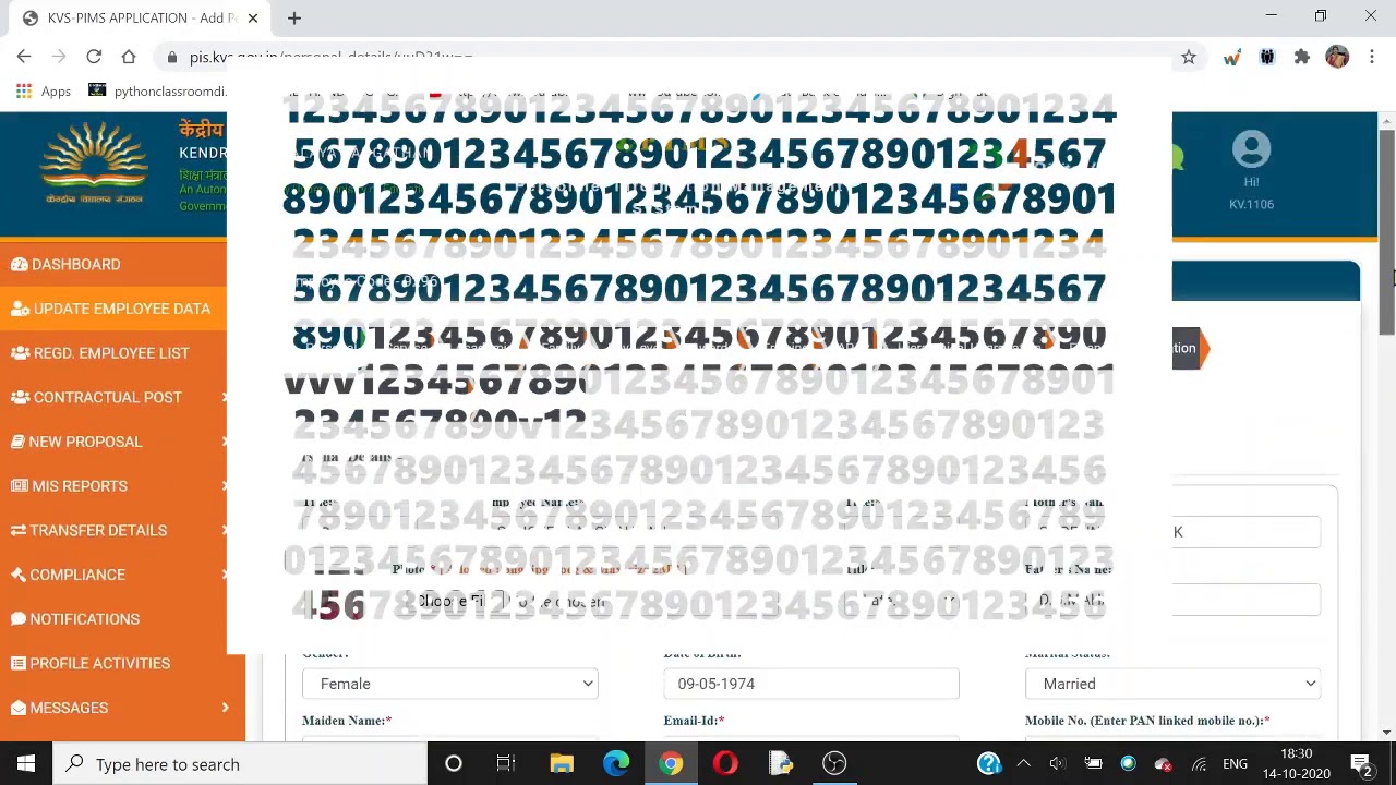 KVS PIMS : HOW TO ENTER EMPLOYEE RECORD [ PERSONAL INFORMATION MANAGEMENT SYSTEM]