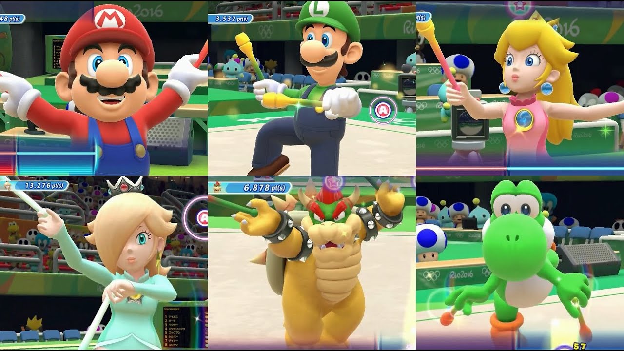 マリオファミリーによる「新体操 クラブ」【マリオ&ソニックATリオオリンピック】