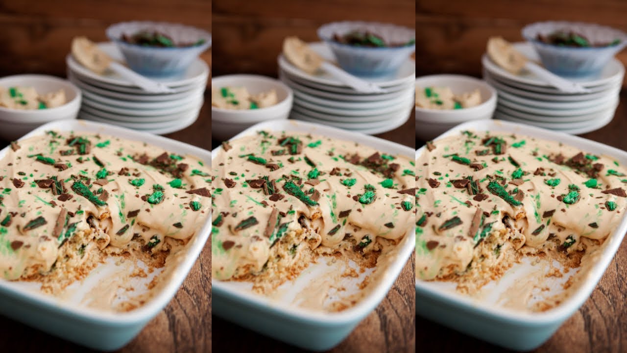 Peppermint Crisp Tart | 4 ingredients | No bake Dessert | Easy Dessert Recipes