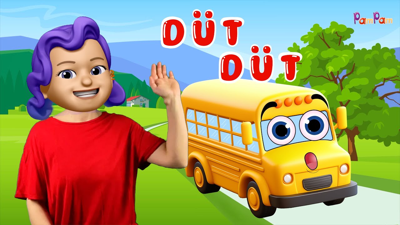 Otob&uuml;s&uuml;n Tekerleği Yuvarlak 🚍 | Wheels on the Bus T&uuml;rk&ccedil;e Versiyon | Pam Pam &Ccedil;ocuk Şarkıları