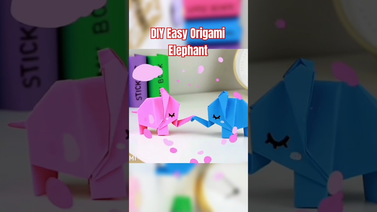 DIY Easy Origami Elephant | how to make an elephant with folded paper