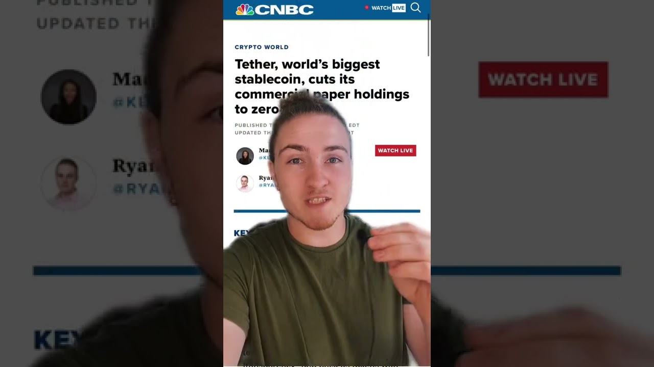 Tether replaced all cooperate bonds with Government bonds! #crypto #(Please Subscribe)