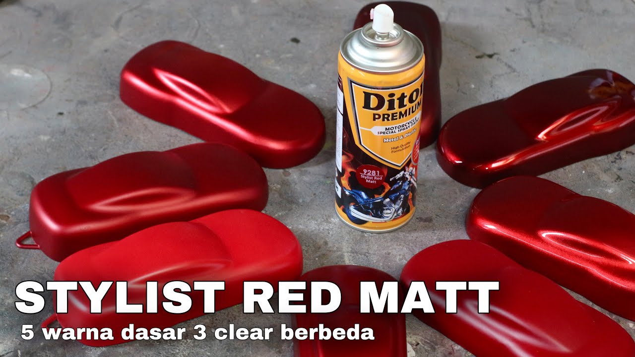 MANA PALING BAGUS ?? EXPERIMENT STYLIST RED MATT, 5 WARNA DASAR 3 CLEAR BERBEDA ..