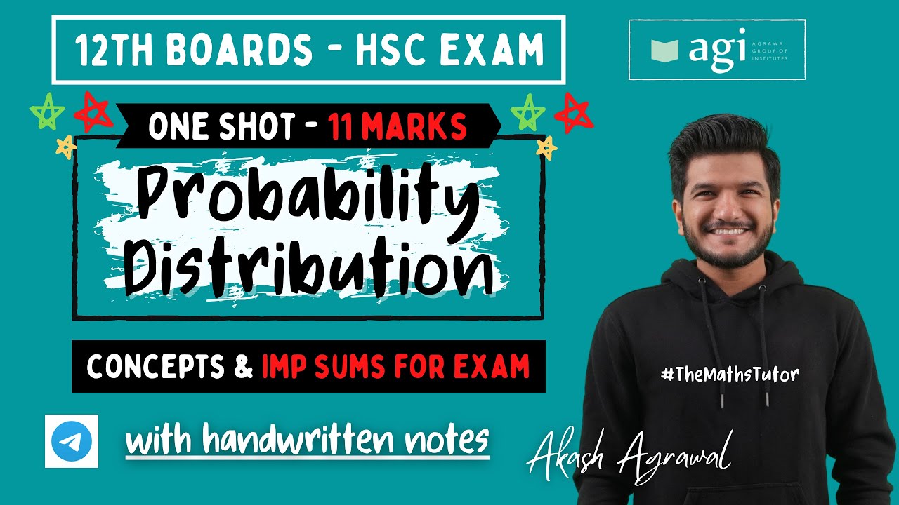 One Shot Probability Distribution | 12th Commerce | Maths 2 | HSC Commerce 2022 | Akash Agrawal