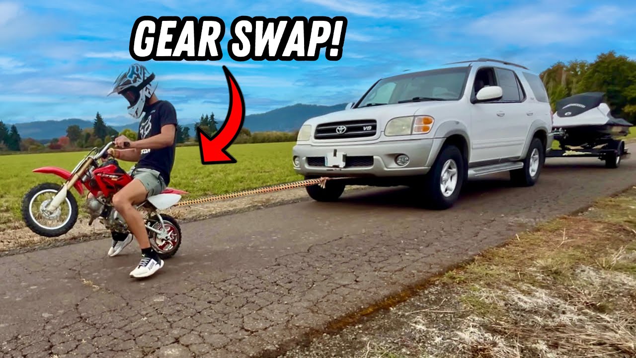 Biggest Sprocket On 50cc Dirt Bike!
