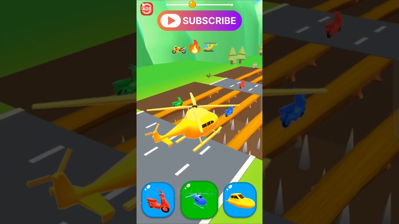 🏍️🔥🚁Shape shifting Race hyper casual games #shorts #gaming #shortsfeed#gameplay #shapeshifting