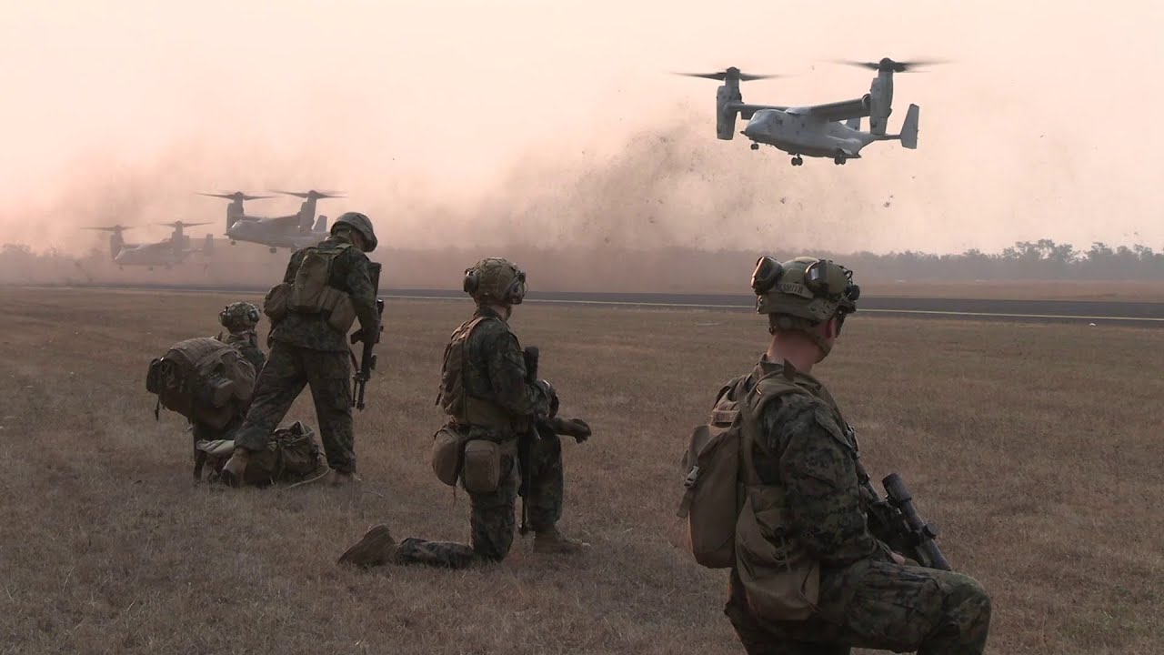 Marines Aerial Assault During Talisman Sabre 23