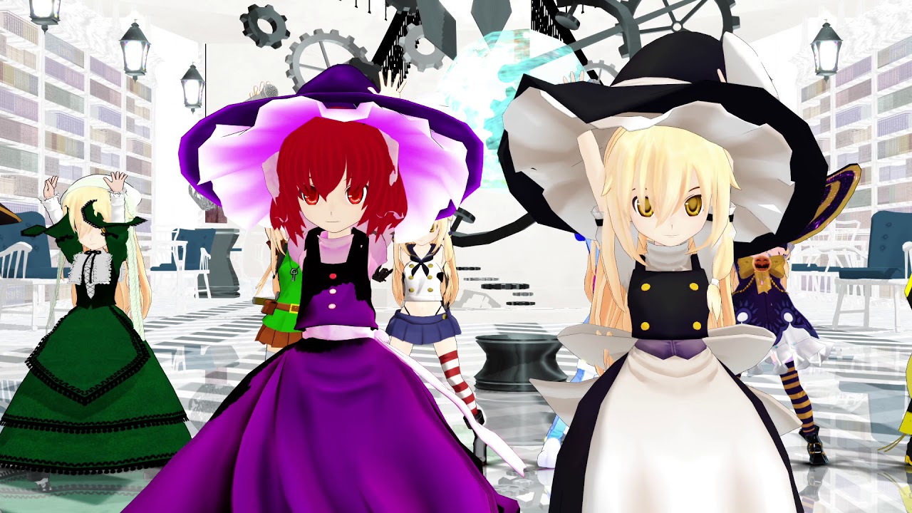 【十面相】ちび魔梨沙とちび魔理沙達で十面相【東方MMD】