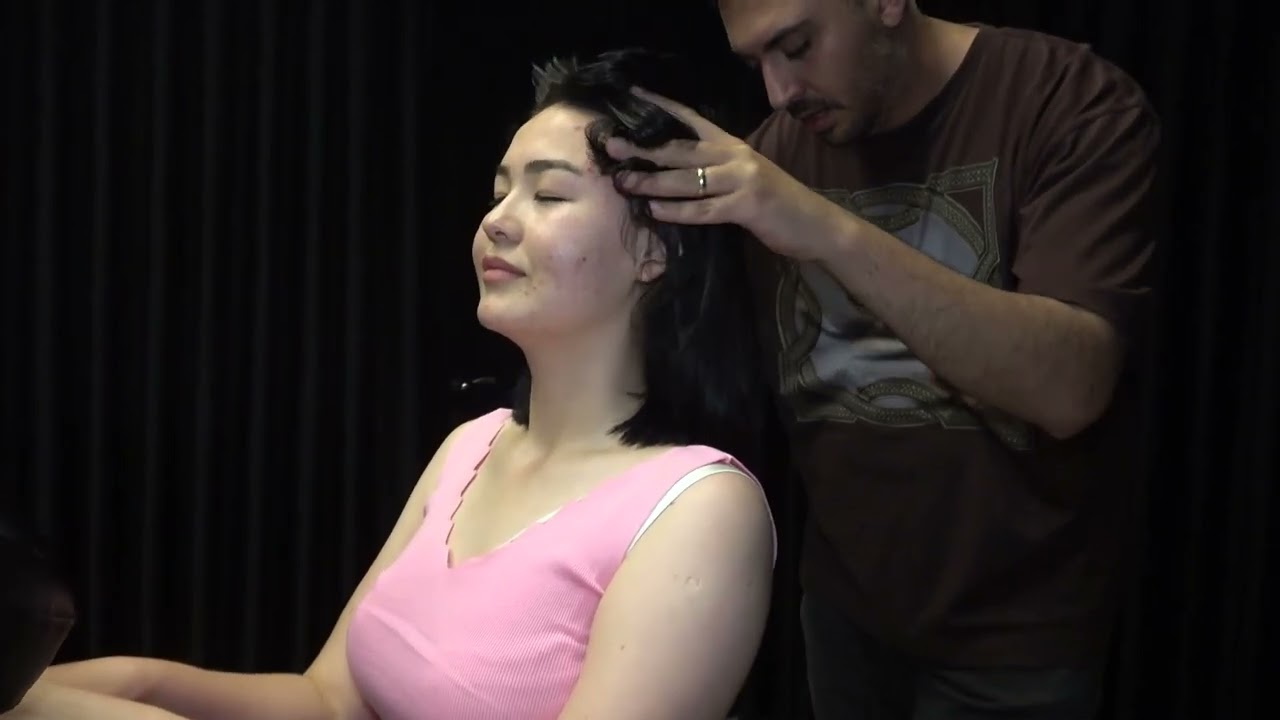 Female ASMR Head Massage Body Massage Face Massage Leg Massage