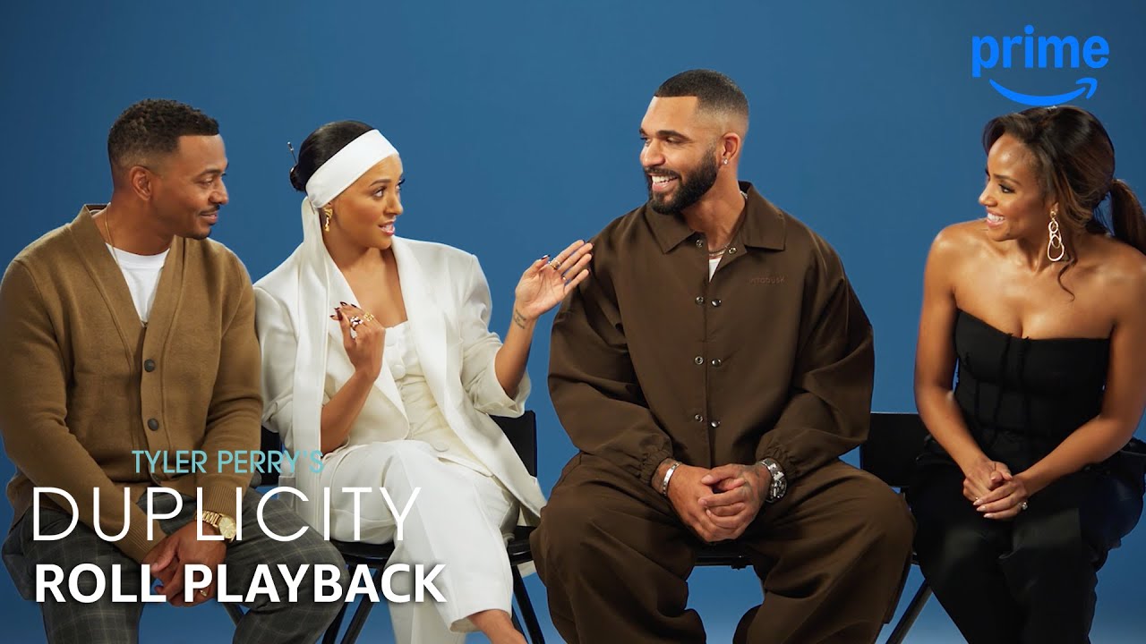 The Cast Reacts to Scenes From Tyler Perry's Duplicity | Roll Playback | Prime Video