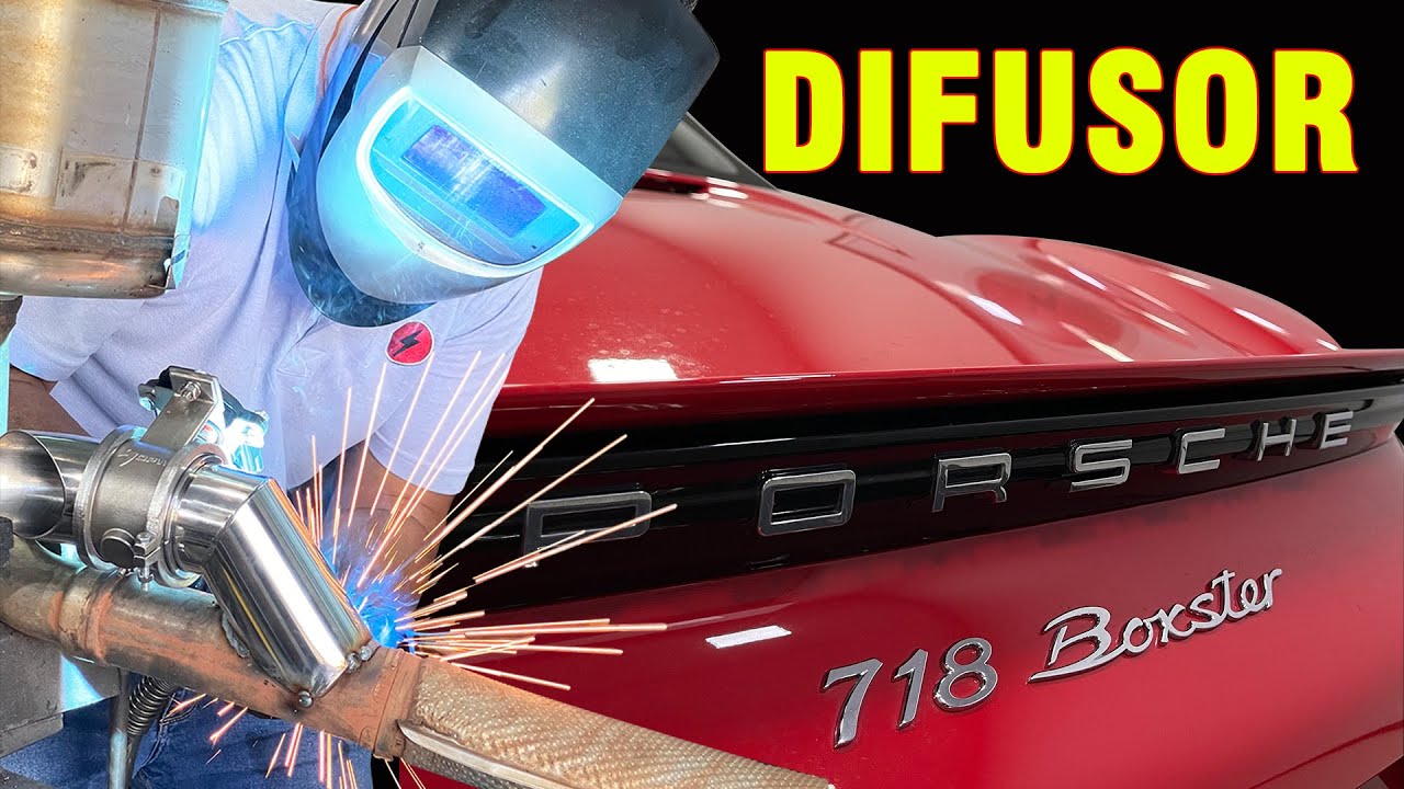 Porsche 718 boxster com 2 difusor de escape - ronco esportivo com acionamento por controle remoto!