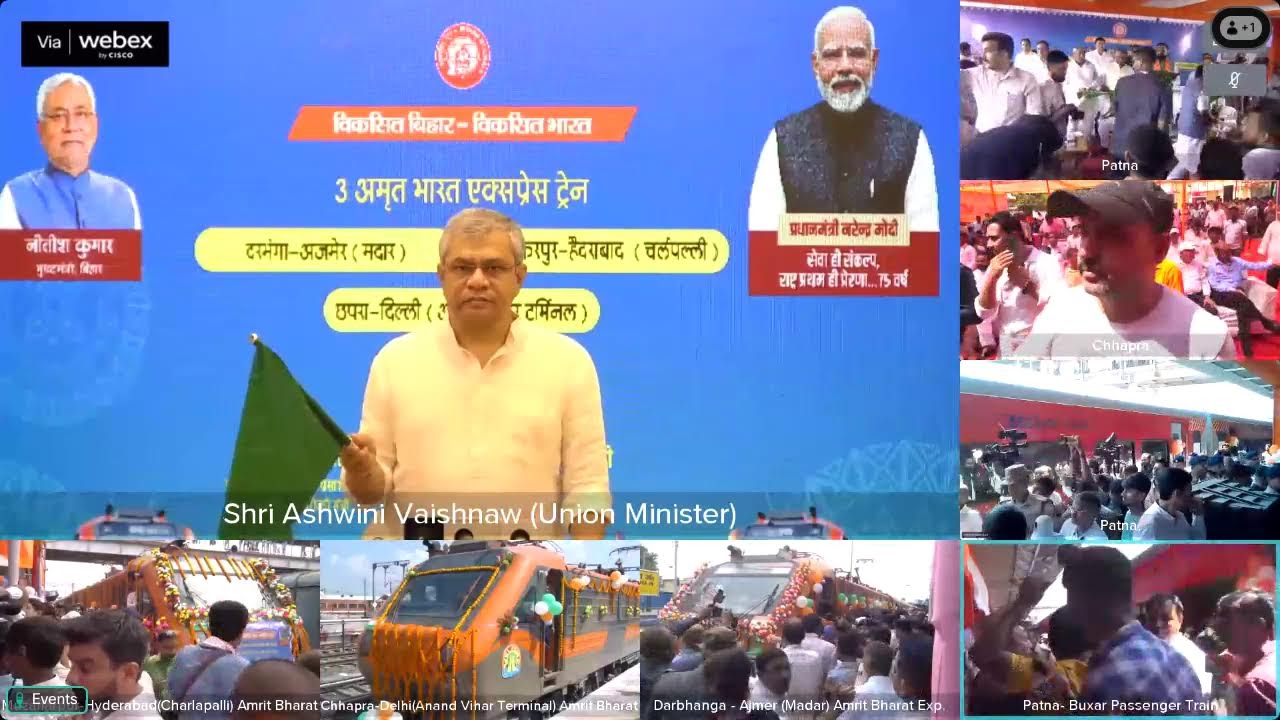 Flagging off of 3 Amrit Bharat Trains & 4 Passengers Trains by Hon'ble MR