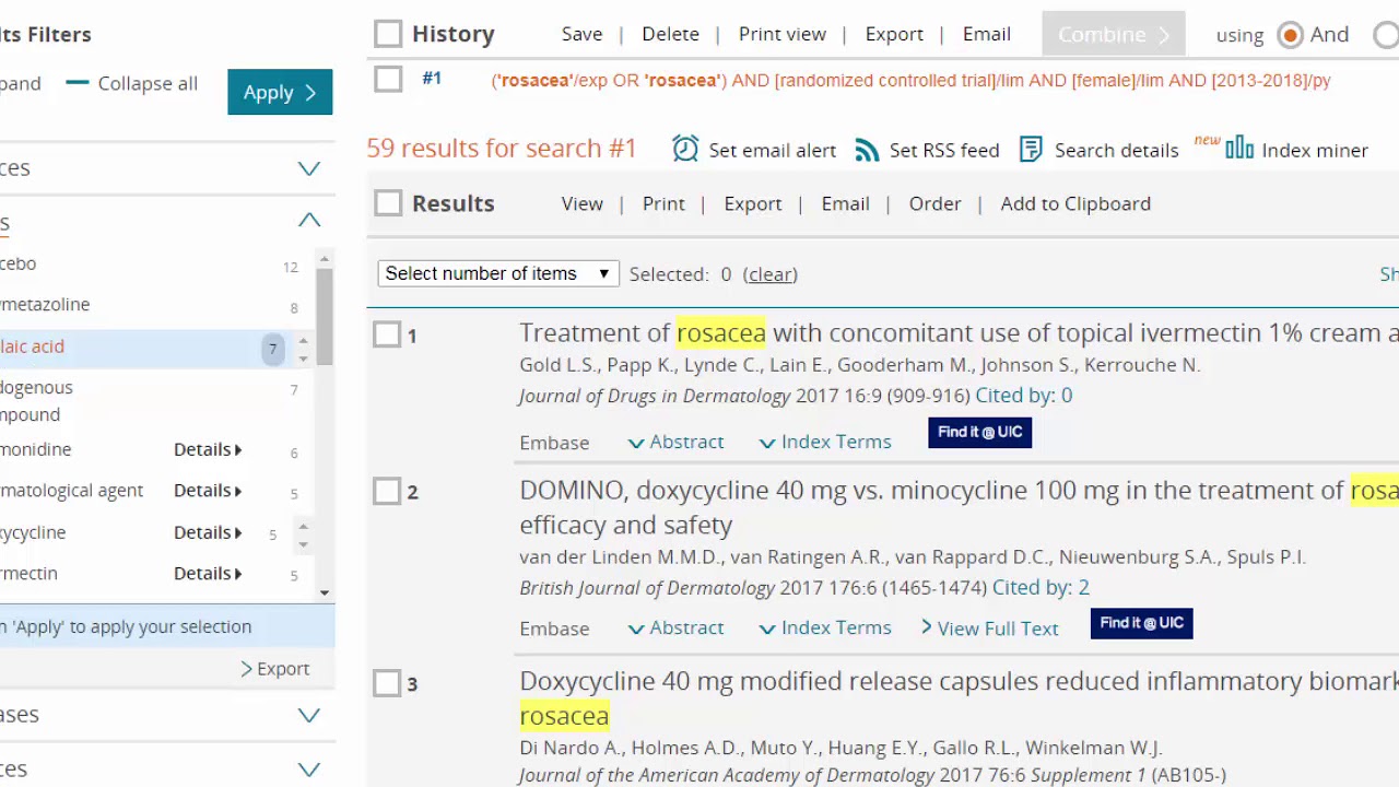 Embase Advanced Search