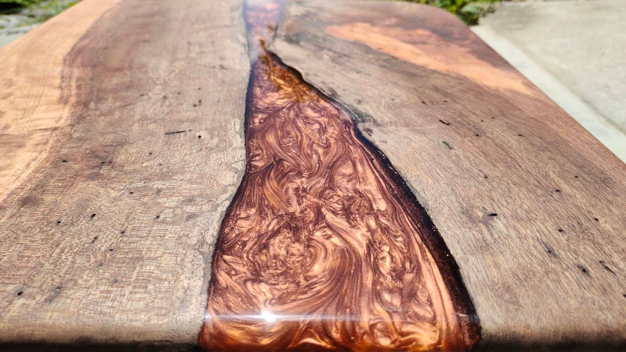 Ep.51 : การทำชิ้นงาน  เรซิ่นบนไม้  ตอนที่ 1  wood & resin คลิป  ( บันทึกการสอน  )