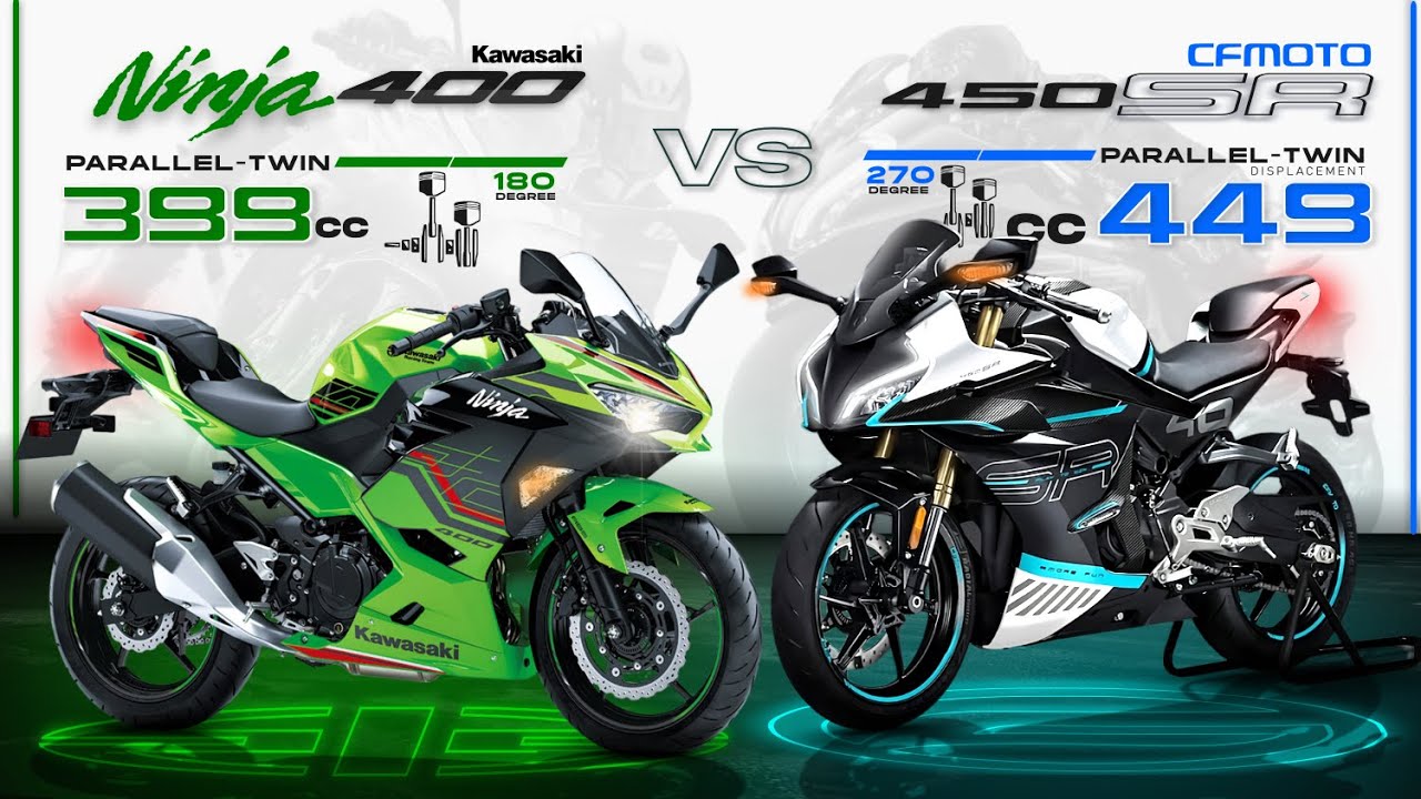 Kawasaki Ninja 400 2023 года против CFMoto 450 SR/SS ┃ Новый король 400-кубового спортбайка?