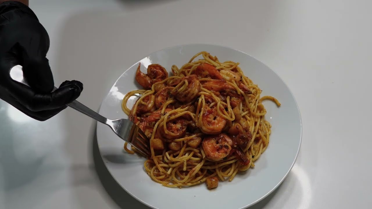 Shrimp Pasta ASMR Cooking | Relaxing No‑Talk Recipe