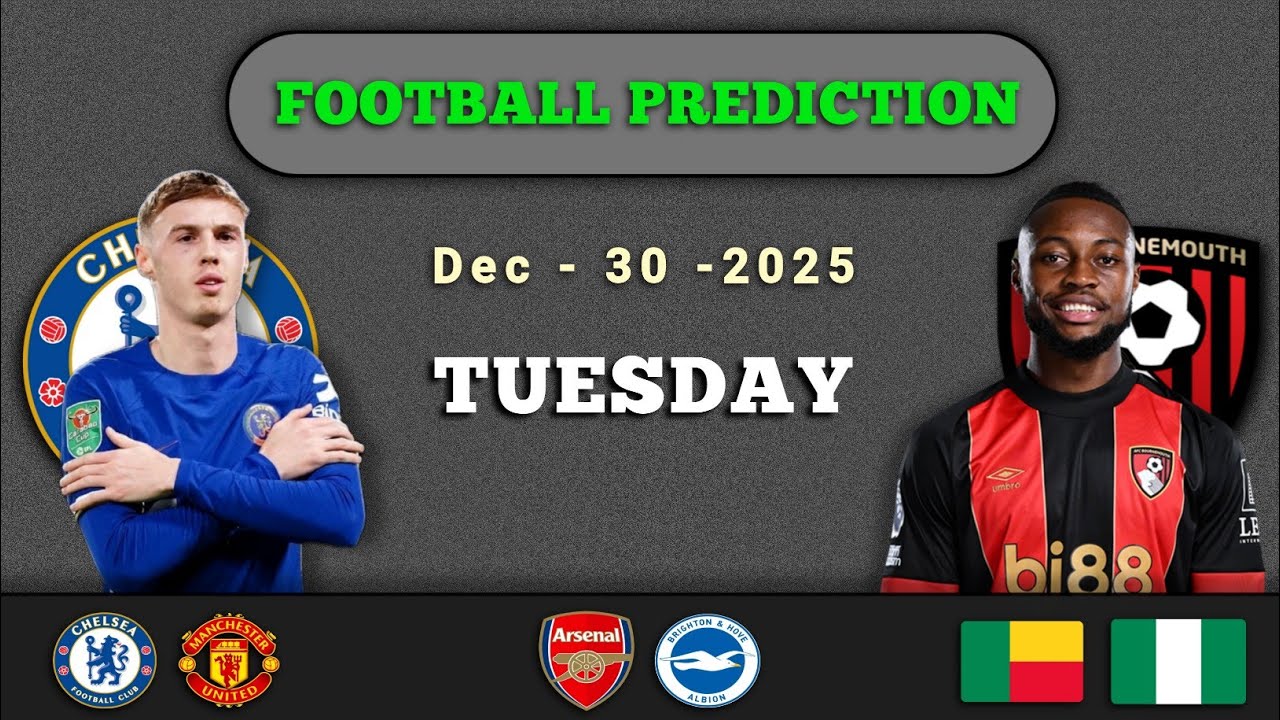 FOOTBALL PREDICTIONS TODAY 30 DECEMBER 2025 | PREMIER LEAGUE PREDICTIONS | AFCON | GoalIQ