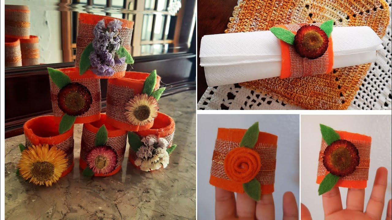 An&eacute;is de Guardanapo com flores secas