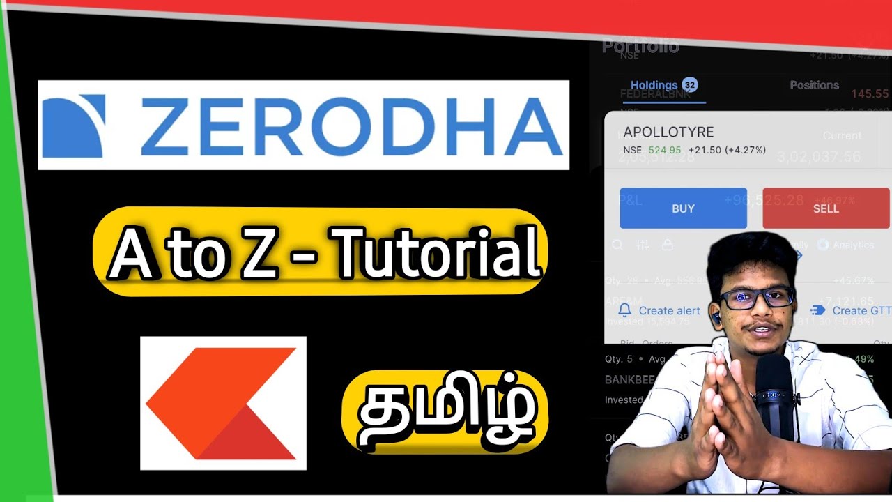 Zerodha App Full Tutorial in Tamil | A to Z all information's | How to use Zerodha Kite app in tamil