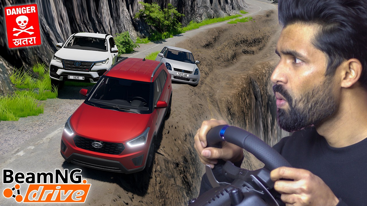 BEAMNG'S MOST TERRIFYING CLIFFSIDE ROADS VS FORTUNER, SWIFT, & CRETA🔥@ChiefShifter @primeevo6542