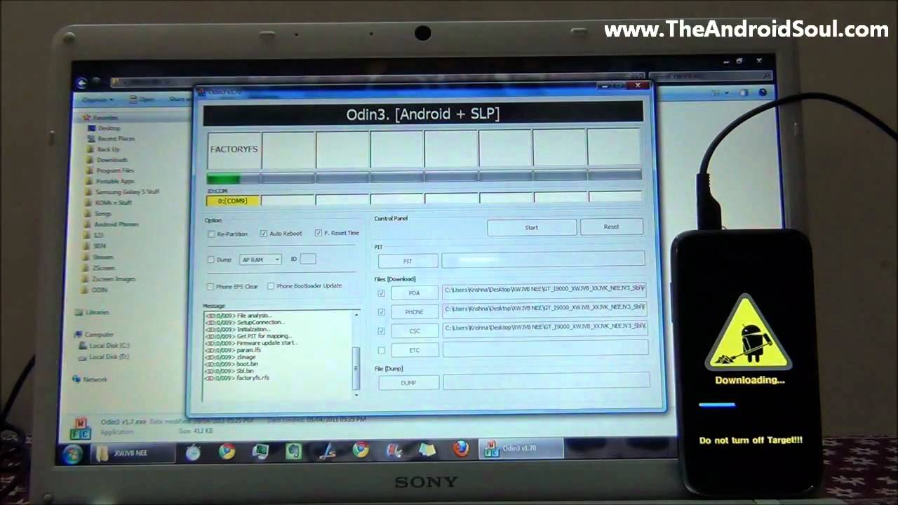How To Install XWJVB Android 2.3.3 ROM on Galaxy S [theandroidsoul.com HD]