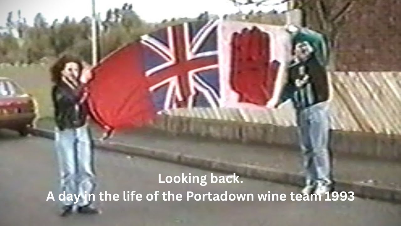 A Day in the life of The Portadown Wine Team 1993 Home movie Portadown v Linfield fans day out