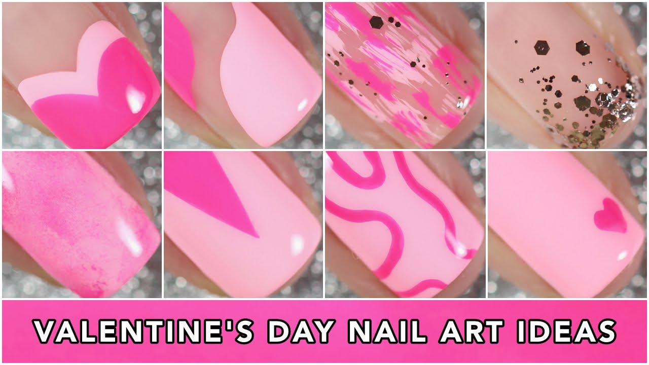 8 Easy Valentine's Day Nail Art Designs || caramellogram