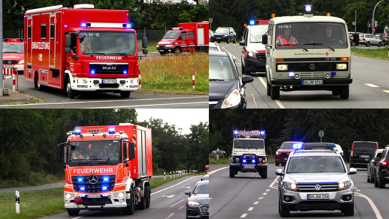 [Schweres Erdbeben] Große Katastrophenschutzübung in Weiterstadt - EINSATZFAHRTEN