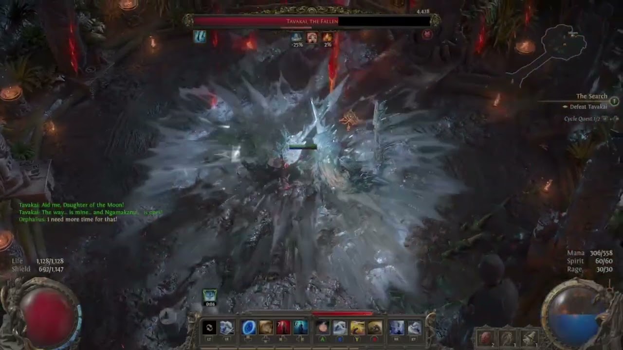 Path of Exile 2 - Hardcore Ice Wolf Oracle vs. Tavakai, The Chieftain