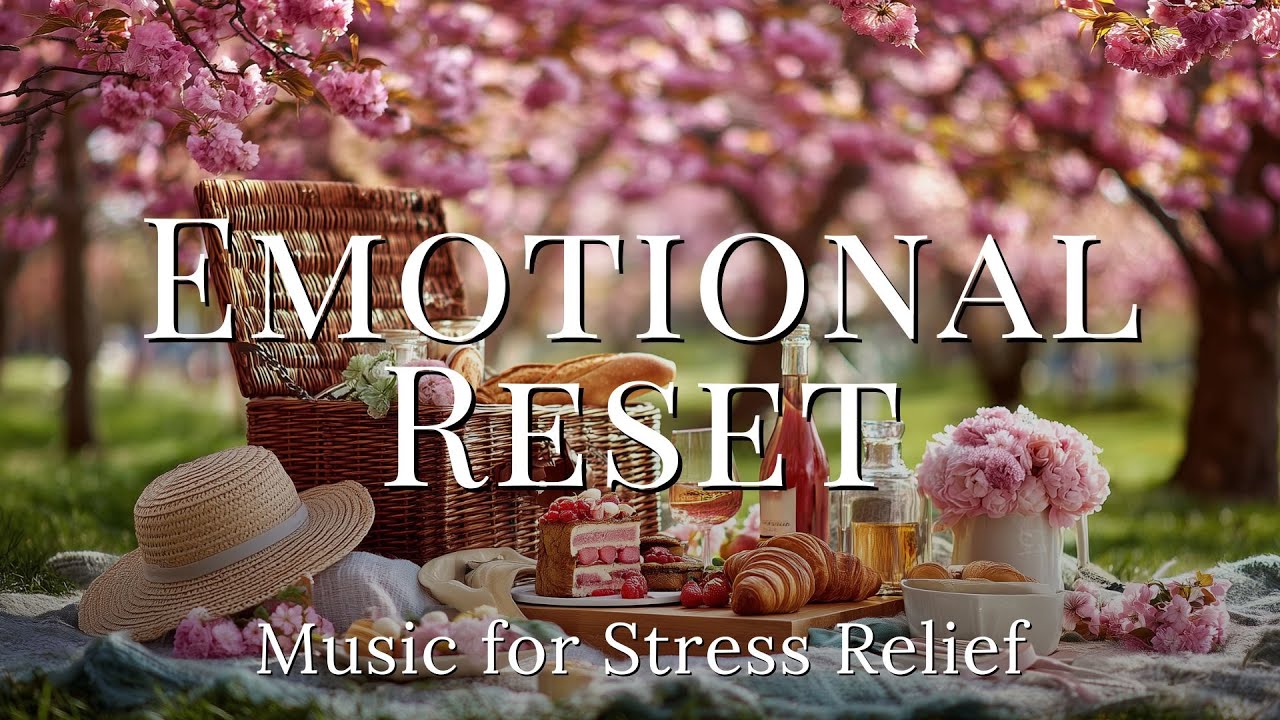 Spring Picnic with Flowers & Relaxing Music – Peaceful Garden Ambience for a Calm Day
