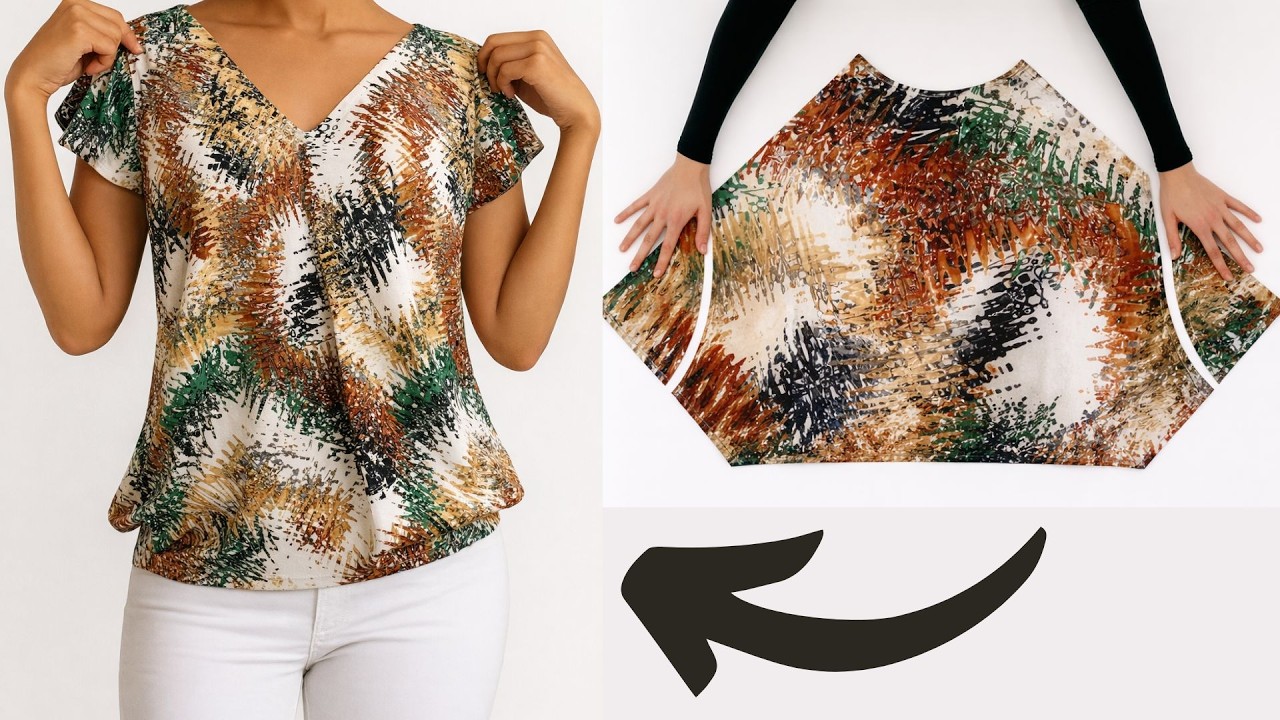 ✅ Блузка своими руками 🍁 Мой секрет непринужденного повседневного стиля!