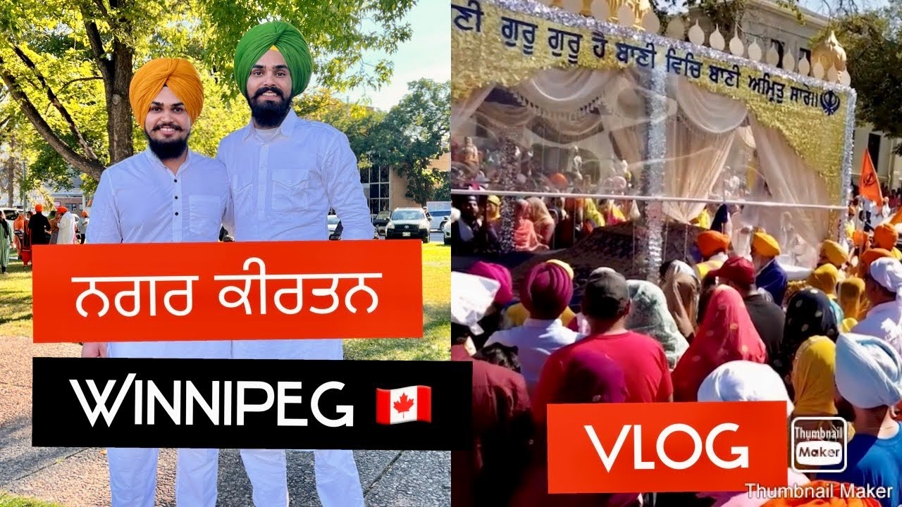 Nagar kirtan in Winnipeg Canada 🇨🇦 || Punjabi community in Winnipeg || @AulakhVlogs0001