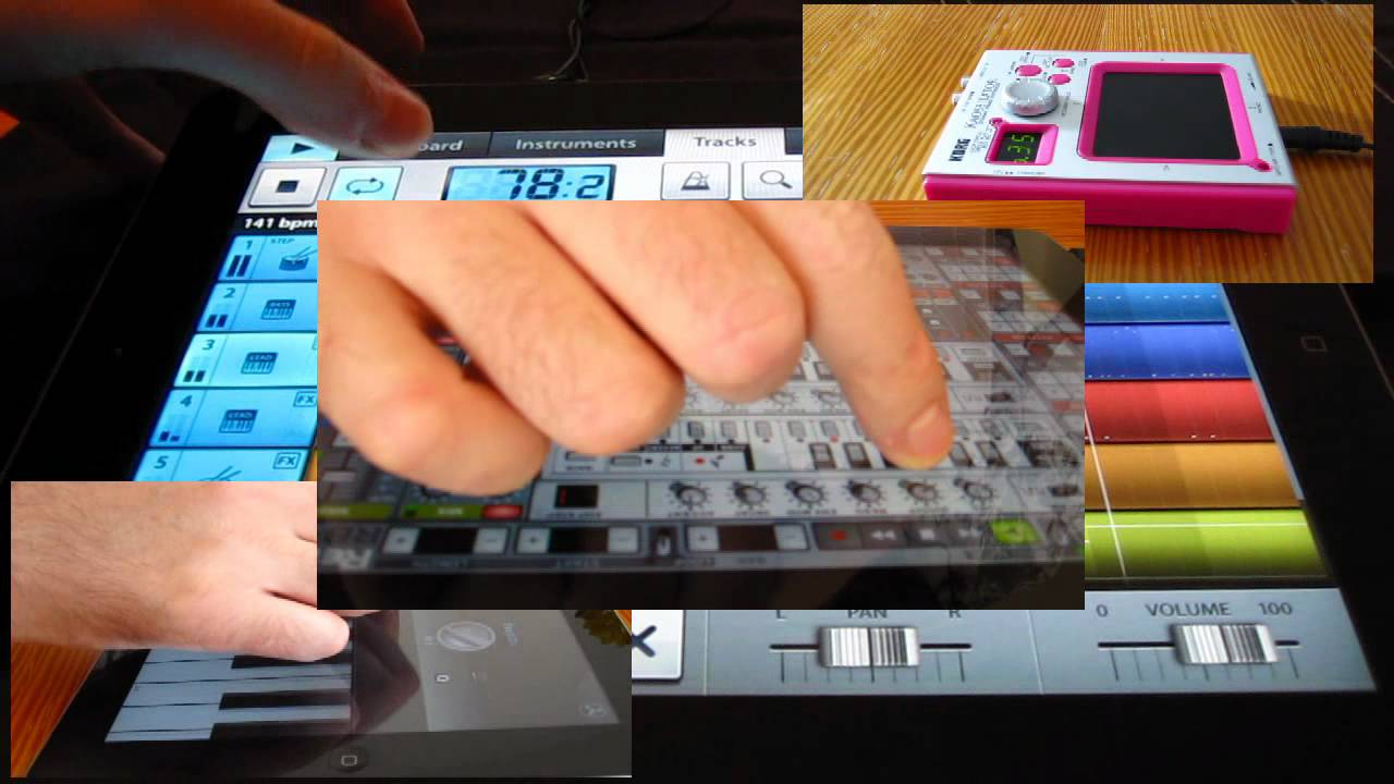 iPad PSYTRANCE LIVE with FL STUDIO MOBILE + iVoxel + rebirth & Kaossilator