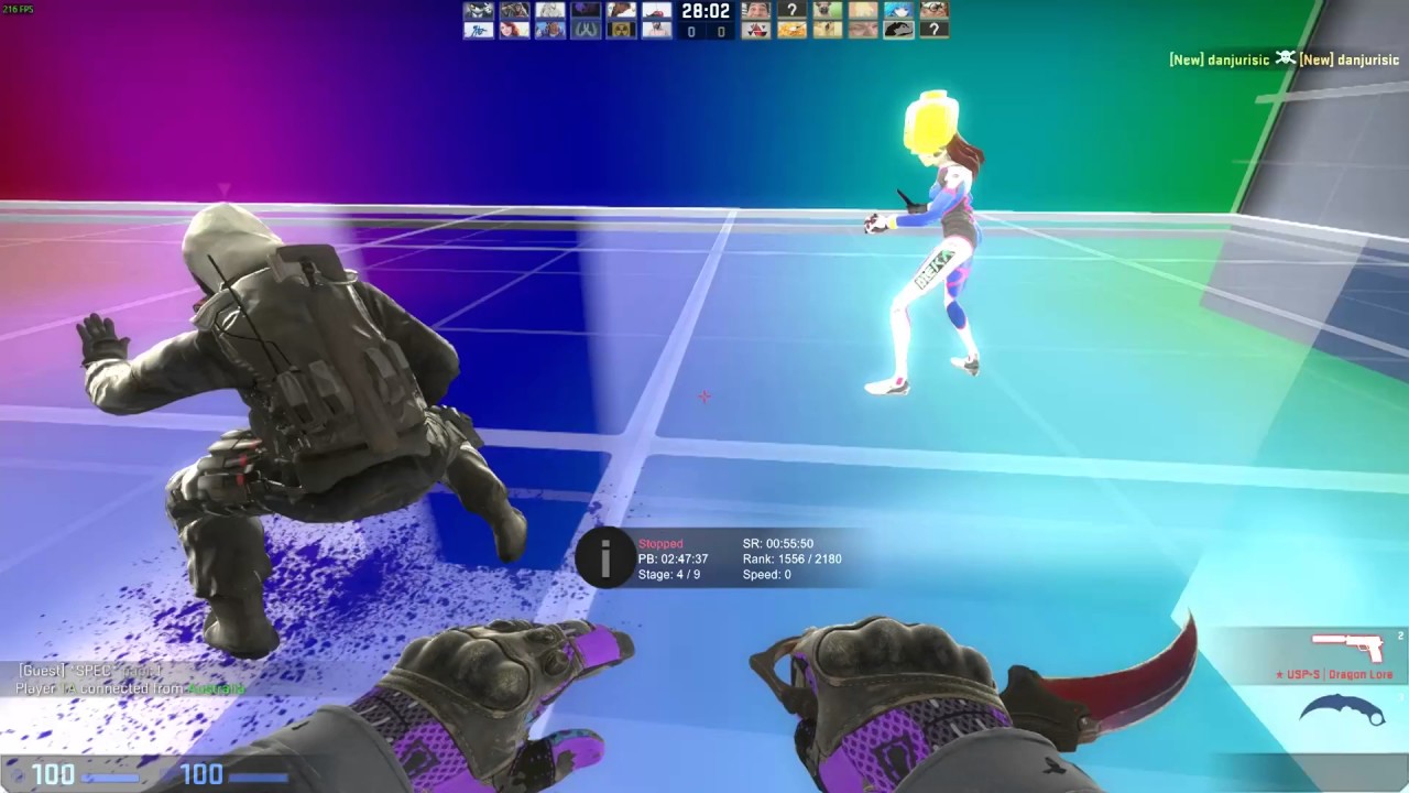 [CS:GO] Surf Kitsune rainbow mode! You may get Epilepsy