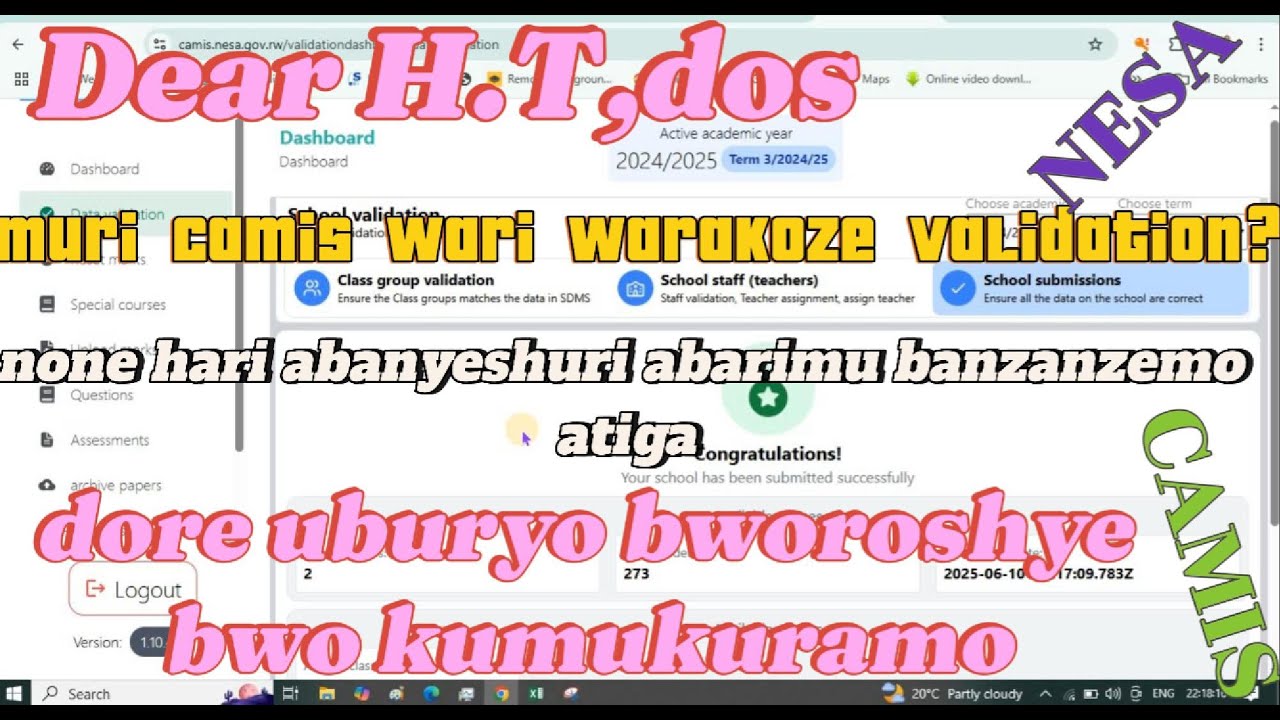 HT wakoze validation none hari abarimu barikubonamo umunyeshuri utiga,dore uko umukuramo
