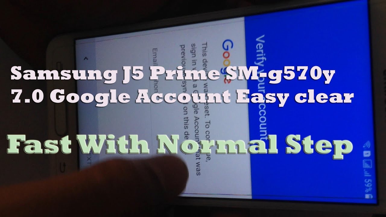 Samsung J5 Prime SM-g570y 7.0  Google Account Easy clear || FRP remove 100% done | May, 2018 |