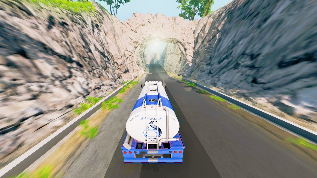 Full Throttle INSANE Long Downhill Mayhem! | BeamNG.drive Epic Crashes & Speed Test #21